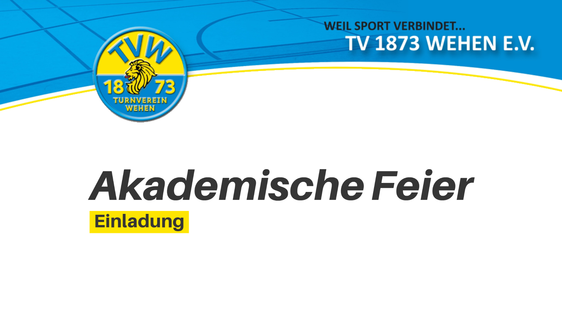 Einladung Akademische Feier