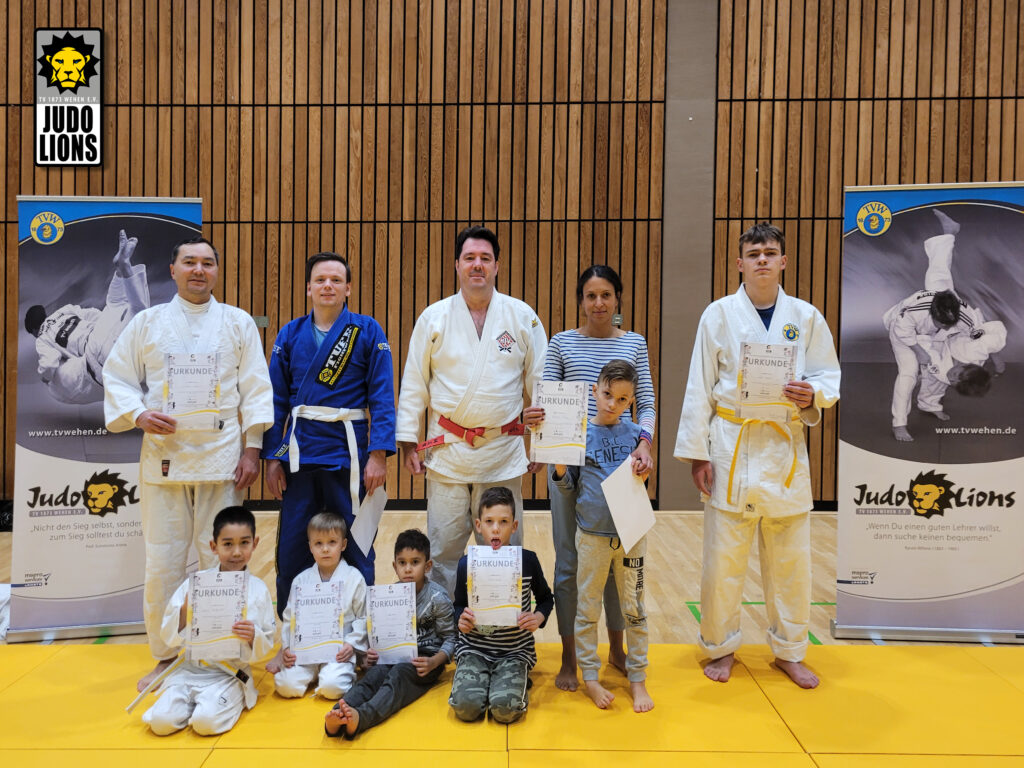 „Judo-Family“ Gürtel-Grad (Weiß-gelb, 8. Kyu)