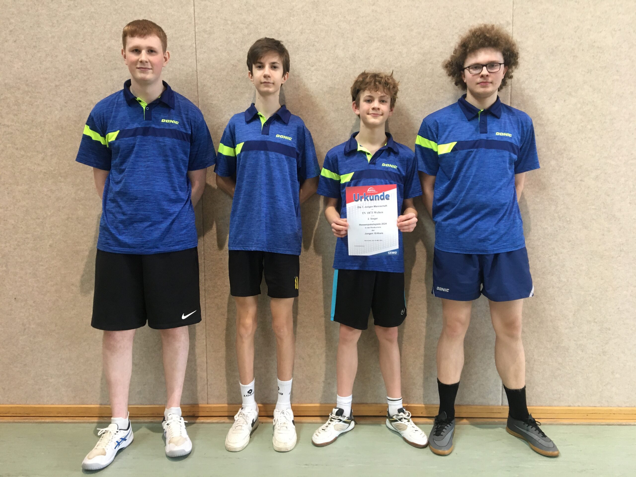 Wehener Tischtennis-Jugend ist Vize-Hessenpokalsieger
