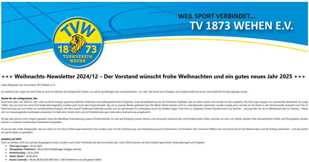 Weihnachts-Newsletter 2024/12