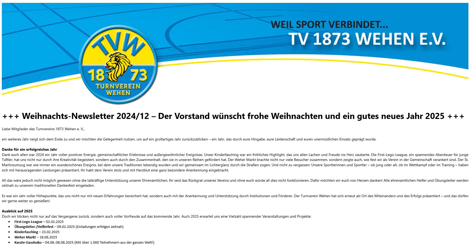 Weihnachts-Newsletter 2024/12