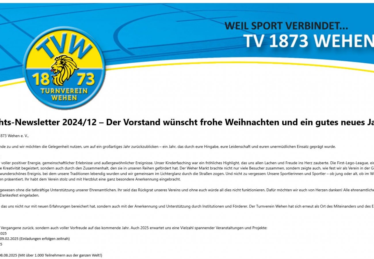 Weihnachts-Newsletter 2024/12