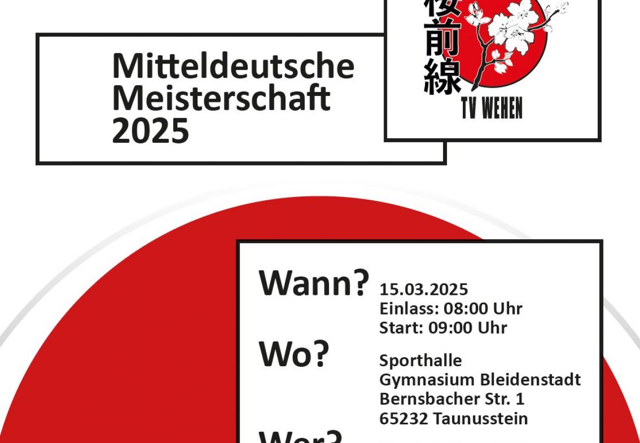 Ausschreibung 2025 Mitteldeutsche Meisterschaft Karate