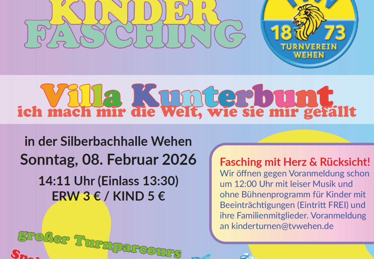 Kinderfasching in Taunusstein-Wehen 2026