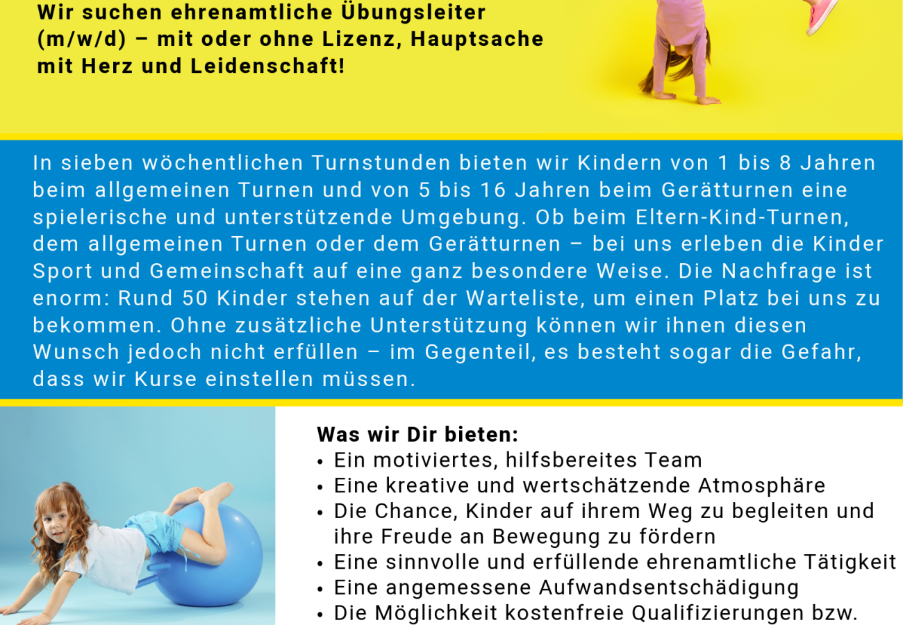TV Wehen sucht Verstärkung im Bereich Kinderturnen