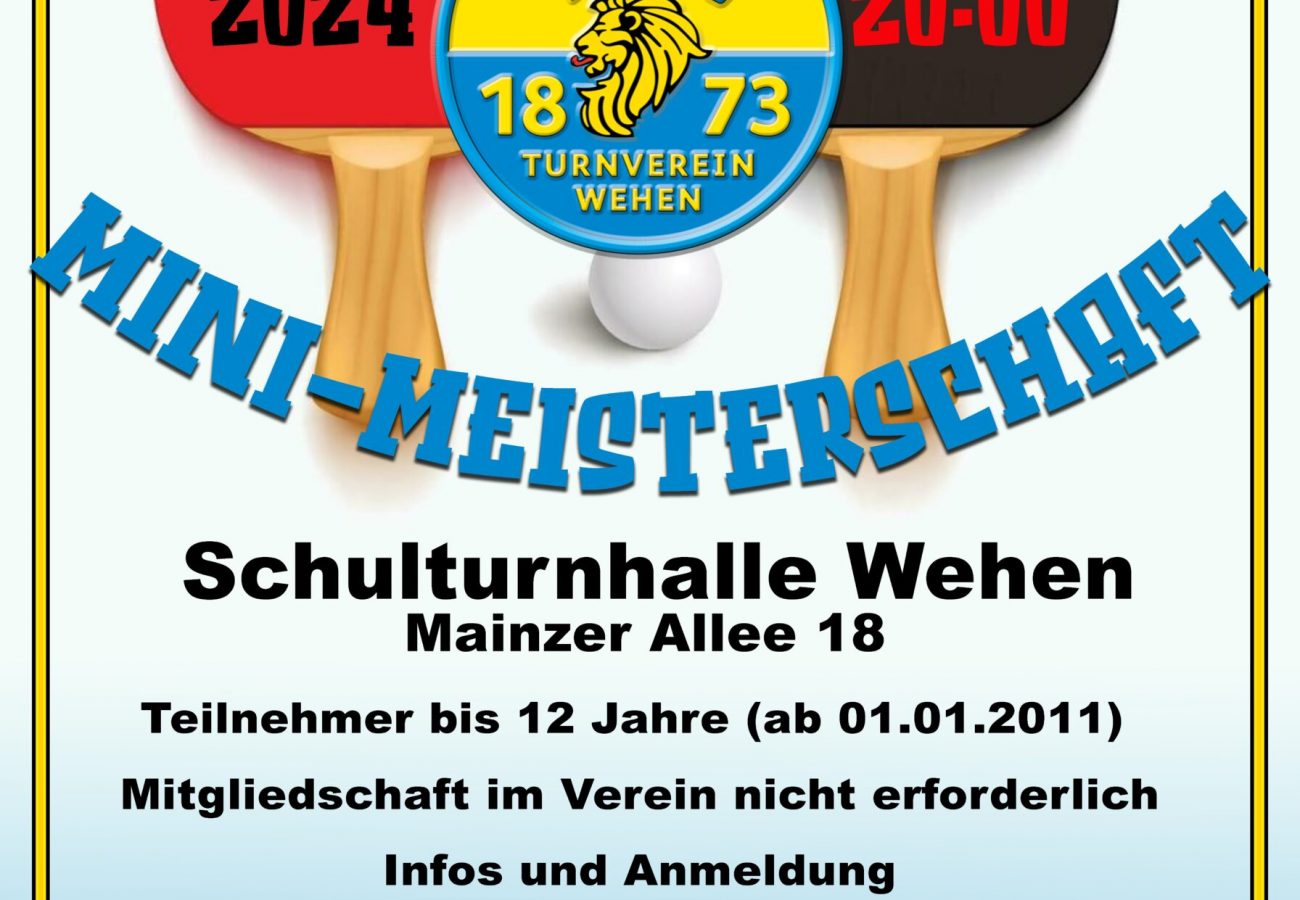 Tischtennis mini-Meisterschaften am 15. Februar